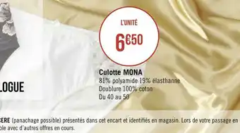 Géant Casino Sincère culotte mona offre