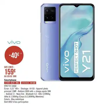 Géant Casino Vivo smartphone offre