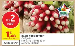 Intermarché Radis rose botte offre