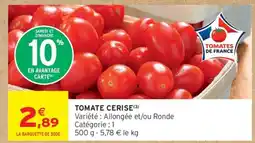 Intermarché Tomate cerise offre