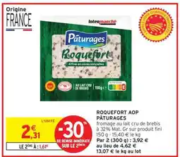 Intermarché Roquefort AOP Pâturages offre