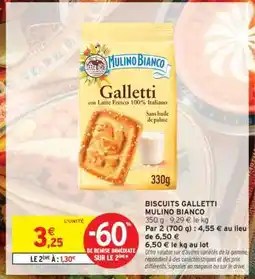 Intermarché Biscuits Galletti Mulino Bianco offre
