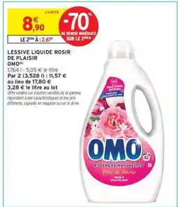 Intermarché LESSIVE LIQUIDE ROSIR DE PLAISIR 'OMO' offre