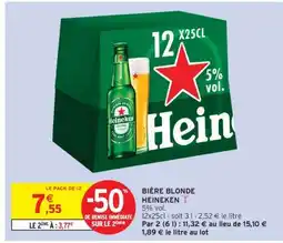 Intermarché Bière Blonde Heineken offre
