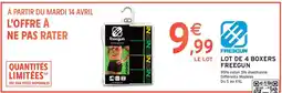 Intermarché Lot de 4 Boxers Freegun offre