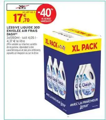 Lessive Liquide 3D Envolée Air Frais Dash