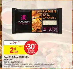 Intermarché Ramen Soja Caramel Tanoshi offre