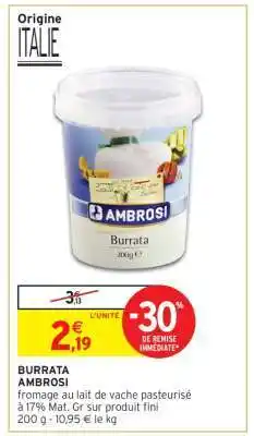 Intermarché Burrata Ambrosi offre