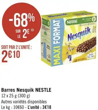 Nestlé barres nesquik
