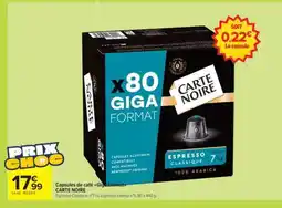 Carrefour Market Capsules de café Giga Format CARTE NOIRE offre