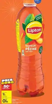 Carrefour Market Lipton Saveur Pêche Ice Tea offre