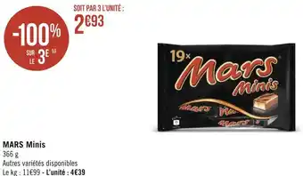 Géant Casino Mars mars minis offre