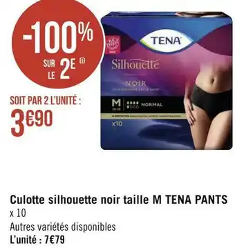 Géant Casino Tena culotte silhouette noir taille m tena pants offre