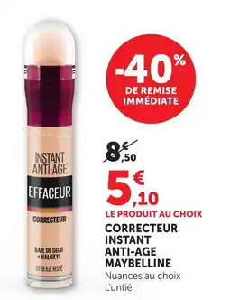 Hyper U Maybelline correcteur instant anti-age offre
