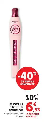 Hyper U Bourjois mascara twist up offre