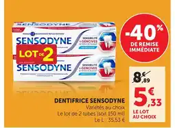 Hyper U Sensodyne dentifrice offre