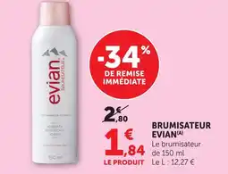 Hyper U Evian brumisateur offre