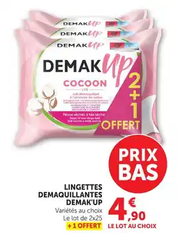 Hyper U Demak'up lingettes démaquillantes offre