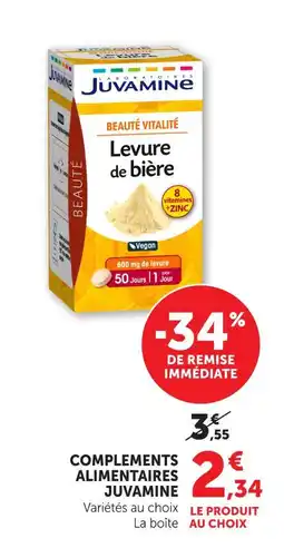 Hyper U Juvamine levure de bière beauté vitalité offre