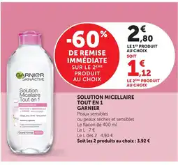 Hyper U Garnier solution micellaire tout en 1 offre