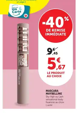Hyper U Maybelline mascara offre