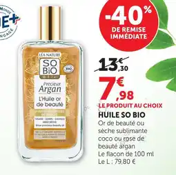 Hyper U So bio huile offre