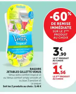 Hyper U Venus rasoirs jetables gillette offre