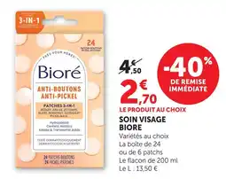 Hyper U Bioré soin visage offre