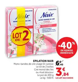 Hyper U Nair epilation offre