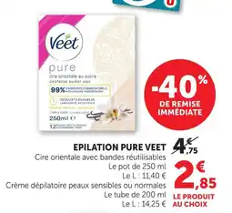 Hyper U Veet epilation pure offre
