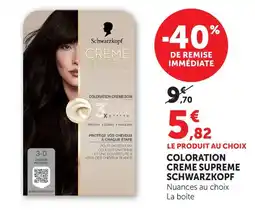 Hyper U Schwarzkopf coloration crème supreme offre