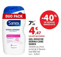 Hyper U Sanex gel douche derma care offre