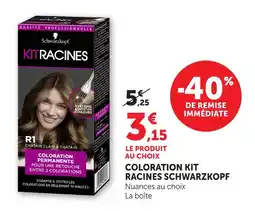 Hyper U Schwarzkopf coloration kit racines offre