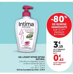 Hyper U Intima gel lavant intime natural offre