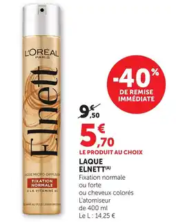 Hyper U Elnett laque offre