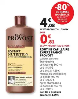 Hyper U Franck provost routine capillaire expert offre