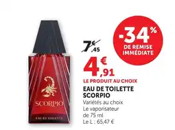 Hyper U Scorpio eau de toilette offre