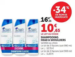 Hyper U Head & shoulders shampooing classic offre