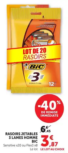 Hyper U Bic rasoirs jetables 3 lames homme offre
