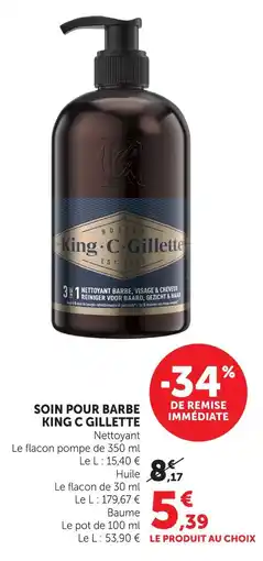 Hyper U Gillette soin pour barbe king c offre