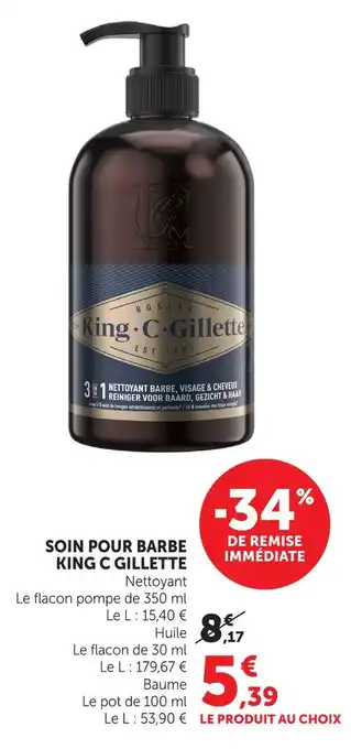 Hyper U Gillette soin pour barbe king c offre