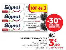 Hyper U Signal dentifrice blancheur offre