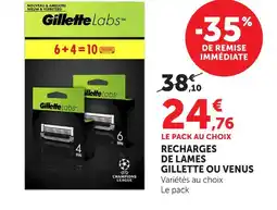 Hyper U Gillette labs recharges de lames gillette ou venus offre