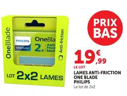 Hyper U Philips lames anti-friction one blade offre