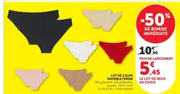 Hyper U Lot de 2 slips invisible femme offre