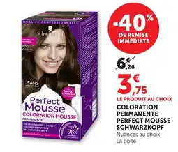 Hyper U Schwarzkopf coloration permanente perfect mousse offre