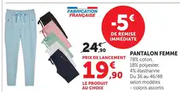Hyper U Pantalon femme offre