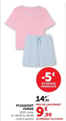 Hyper U Pyjashort femme offre