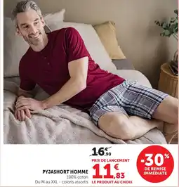 Hyper U Pyjashort homme offre