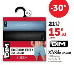 Hyper U Dim lot de 2 caleçons homme offre